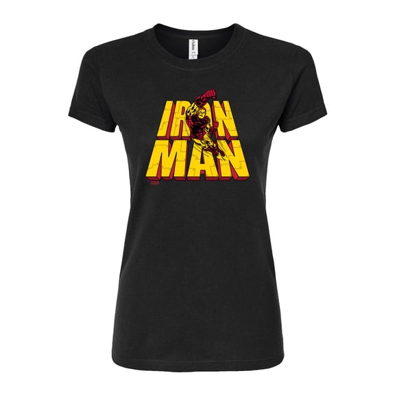 Marvel Iron Man - Stacked Name Oversized - Juniors Fitted Graphic T-Shirt