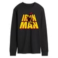 thumbnail image 1 of Marvel Iron Man - Stacked Name Oversized - Men's Long Sleeve Graphic T-Shirt, 1 of 5