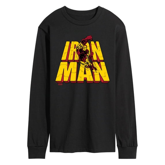 Marvel Iron Man - Stacked Name Oversized - Men's Long Sleeve Graphic T-Shirt