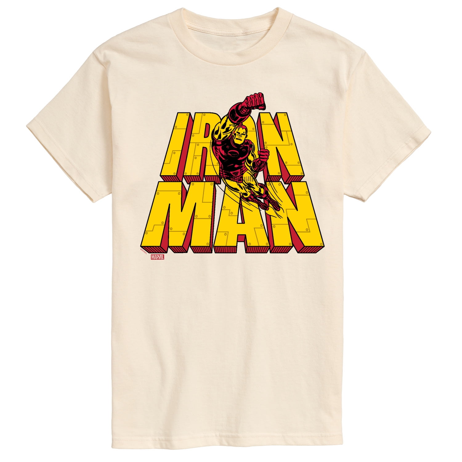 Marvel Iron Man - Stacked Name Oversized - Men's Short Sleeve Graphic T-Shirt