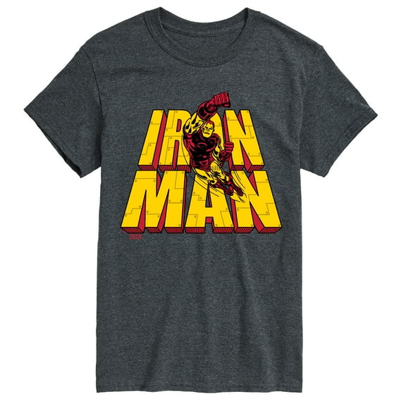 Marvel Iron Man - Stacked Name Oversized - Men's Short Sleeve Graphic T-Shirt