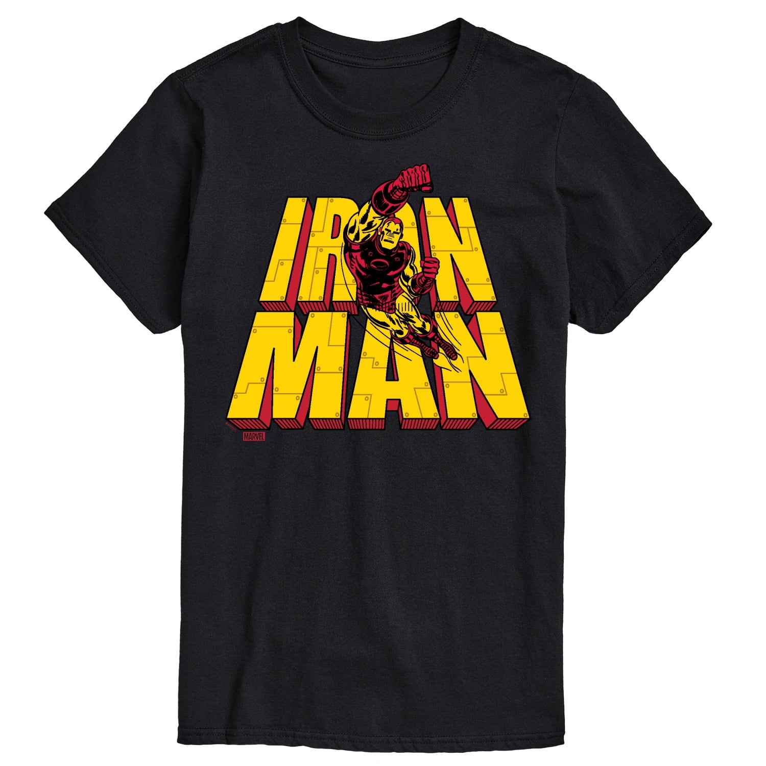 Marvel Iron Man - Stacked Name Oversized - Men's Short Sleeve Graphic T-Shirt