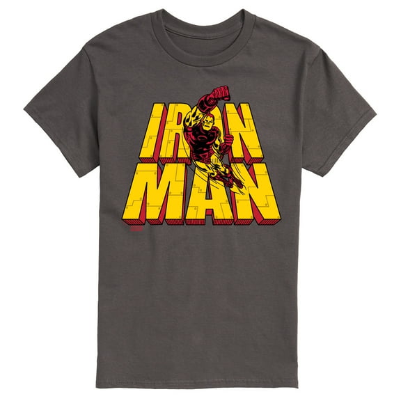 Marvel Iron Man - Stacked Name Oversized - Men's Short Sleeve Graphic T-Shirt