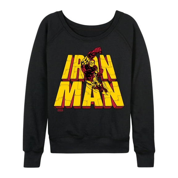 Marvel Iron Man - Stacked Name Oversized - Women's French Terry Pullover Sweatshirt