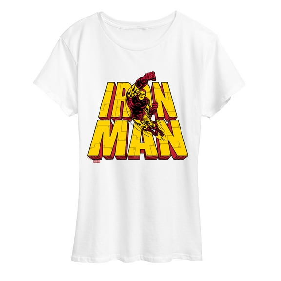Marvel Iron Man - Stacked Name Oversized - Women's Short Sleeve Graphic T-Shirt