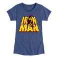 thumbnail image 1 of Marvel Iron Man - Stacked Name - Toddler And Youth Girls Fitted Short Sleeve Graphic T-Shirt, 1 of 5