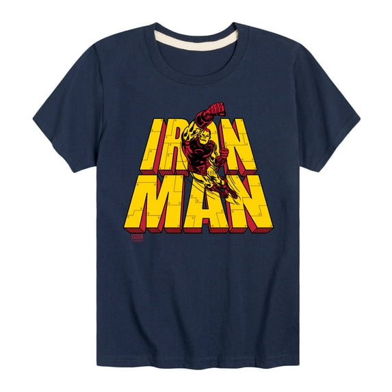 Marvel Iron Man - Stacked Name - Toddler And Youth Short Sleeve Graphic T-Shirt