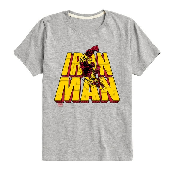 Marvel Iron Man - Stacked Name - Toddler And Youth Short Sleeve Graphic T-Shirt