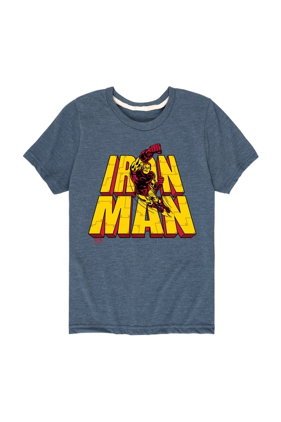 Iron Man - Stacked Name - Toddler And Youth Short Sleeve Graphic T-Shirt