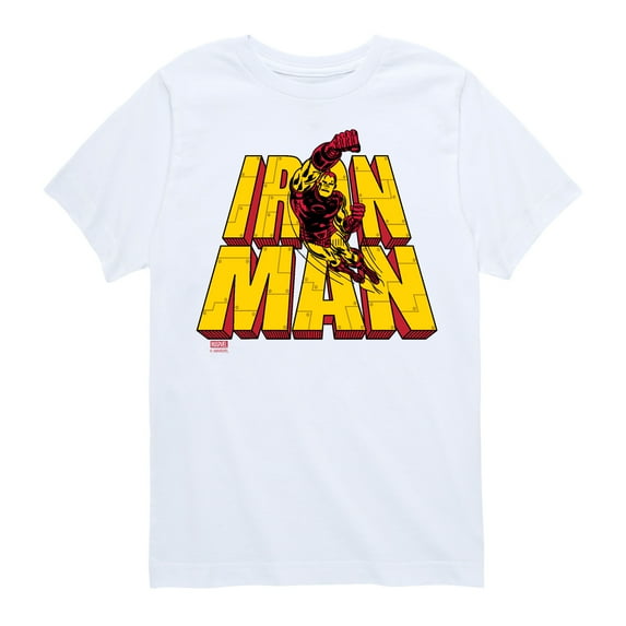 Marvel Iron Man - Stacked Name - Toddler And Youth Short Sleeve Graphic T-Shirt