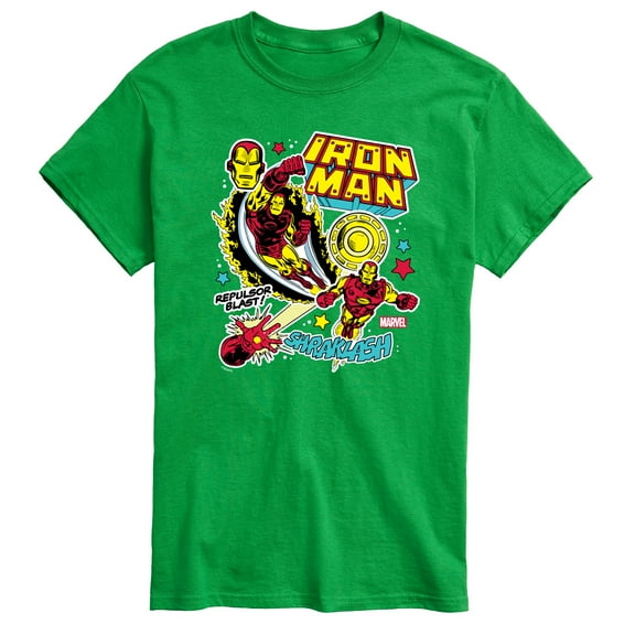 Marvel Iron Man - Sticker Style - Men's Short Sleeve Graphic T-Shirt