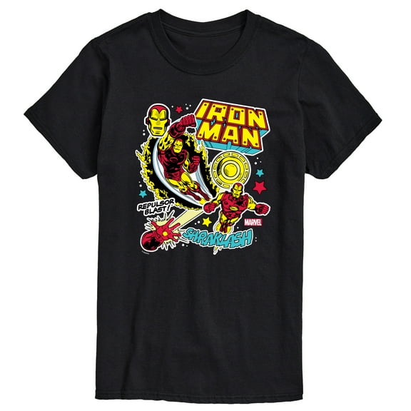 Marvel Iron Man - Sticker Style - Men's Short Sleeve Graphic T-Shirt