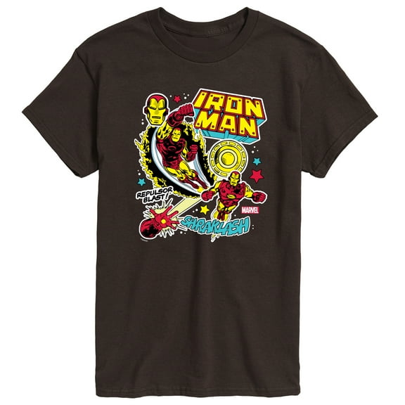 Marvel Iron Man - Sticker Style - Men's Short Sleeve Graphic T-Shirt
