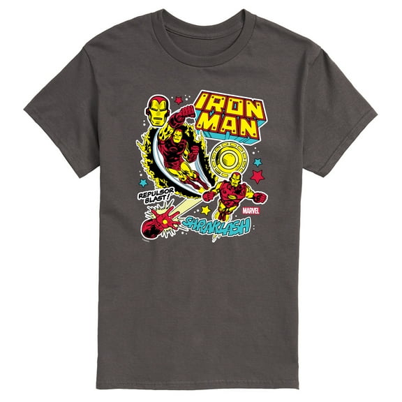 Marvel Iron Man - Sticker Style - Men's Short Sleeve Graphic T-Shirt