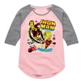 thumbnail image 1 of Marvel Iron Man - Sticker Style - Toddler And Youth Girls Shirt Tail Raglan, 1 of 5