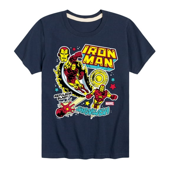 Marvel Iron Man - Sticker Style - Toddler And Youth Short Sleeve Graphic T-Shirt