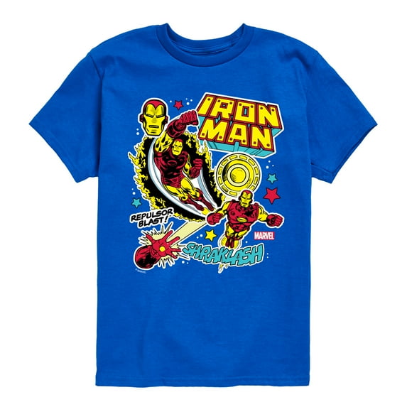 Marvel Iron Man - Sticker Style - Toddler And Youth Short Sleeve Graphic T-Shirt