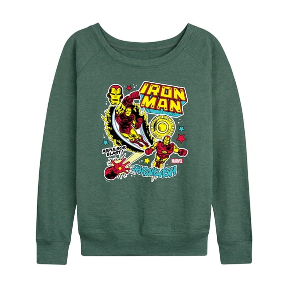 Marvel Iron Man - Sticker Style - Women's French Terry Pullover Sweatshirt