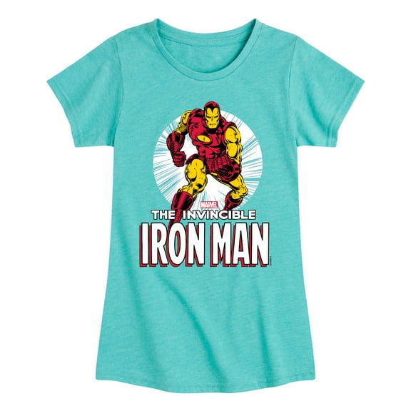 Marvel Iron Man - The Invincible Iron Man - Toddler And Youth Girls Fitted Short Sleeve Graphic T-Shirt