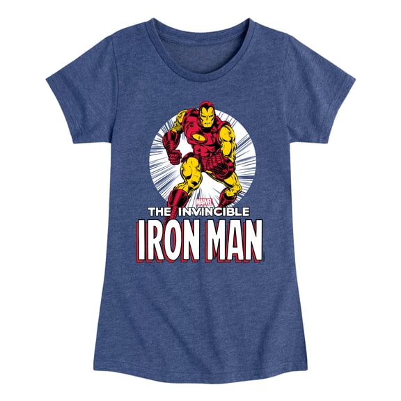 Marvel Iron Man - The Invincible Iron Man - Toddler And Youth Girls Fitted Short Sleeve Graphic T-Shirt