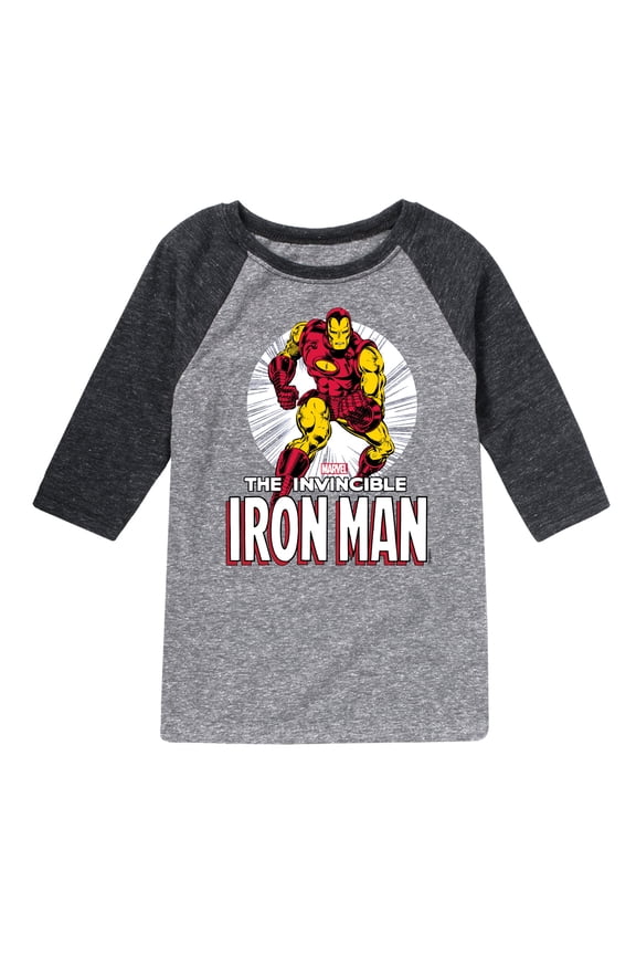 Iron Man - The Invincible Iron Man -Toddler And Youth Raglan