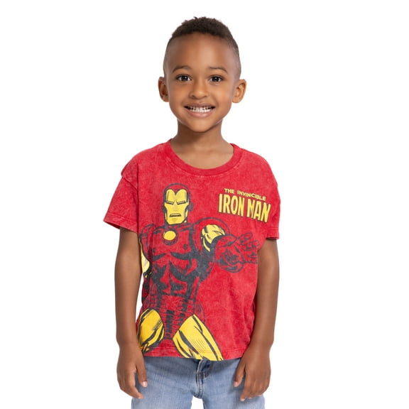Marvel Iron Man Toddler Boys Graphic Tee with Short Sleeves, Sizes 12M-5T