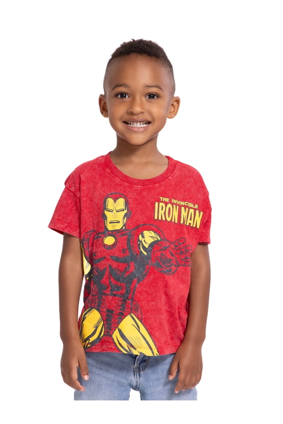 Iron Man Toddler Boys Graphic Tee with Short Sleeves, Sizes 12M-5T