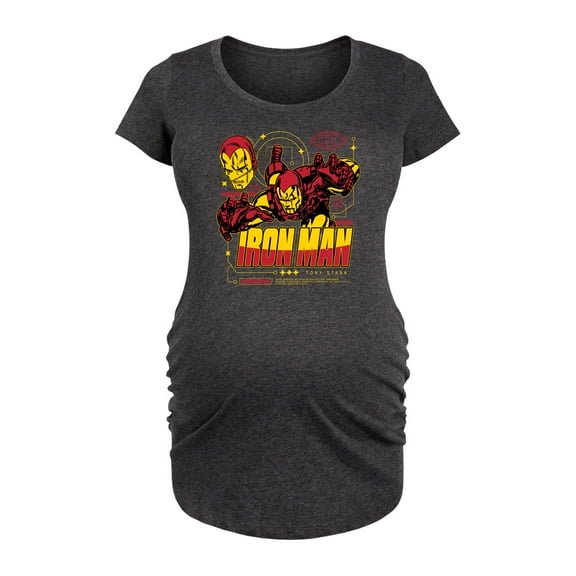 Marvel Iron Man - Tony Stark Armor Specs - Maternity Scoop Neck Graphic T-Shirt