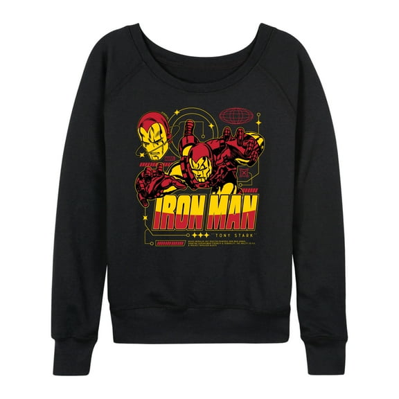 Marvel Iron Man - Tony Stark Armor Specs - Women's French Terry Pullover Sweatshirt