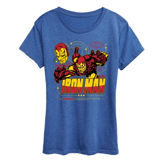 Marvel Iron Man - Tony Stark Armor Specs - Women's Short Sleeve Graphic T-Shirt