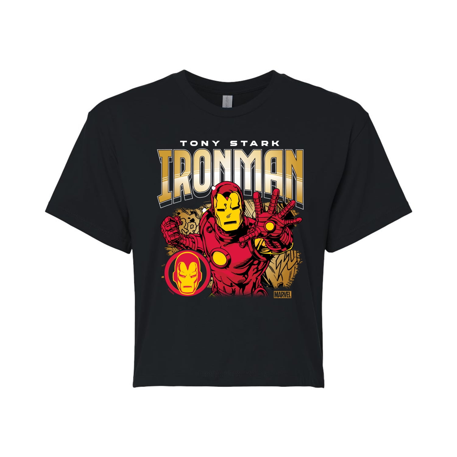 Marvel Iron Man - Tony Stark - Juniors Cropped Graphic T-Shirt