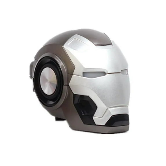 Marvel Iron Man Wireless, Rechargeable Battery, Water Resistant, Charging Cable, Bluetooth Speaker, Silver and Black