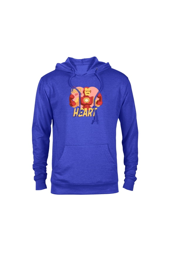 Iron Man You Light Up My Heart Valentine's Day - Pullover Hoodie for Adults - Customized-Royal