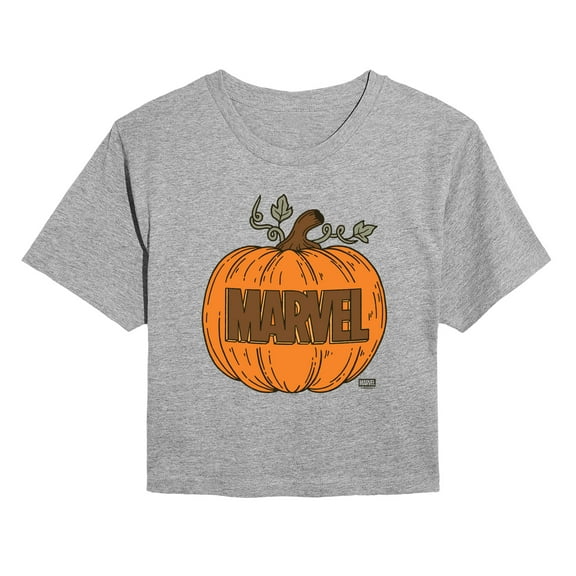 Marvel - Jackolantern  - Juniors Cropped Graphic T-Shirt