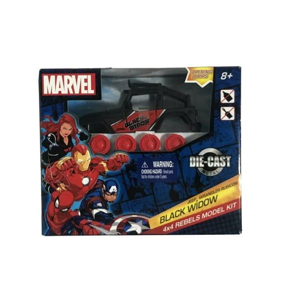 Marvel Jeep Wrangler Rubicon BLACK WIDOW 4x4 Rebels Model Kit!