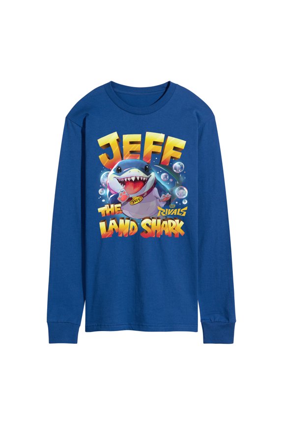 - Jeff The Landshark - Men's Long Sleeve Graphic T-Shirt