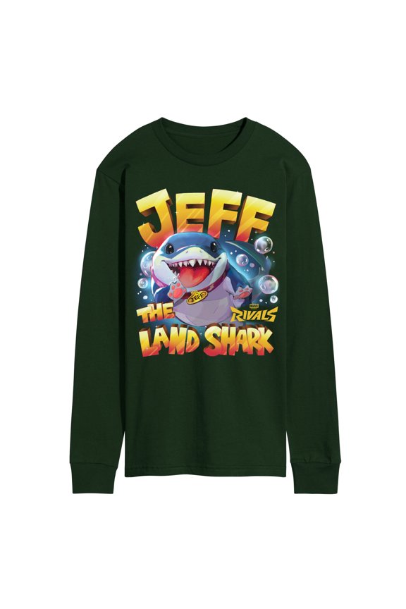 - Jeff The Landshark - Men's Long Sleeve Graphic T-Shirt