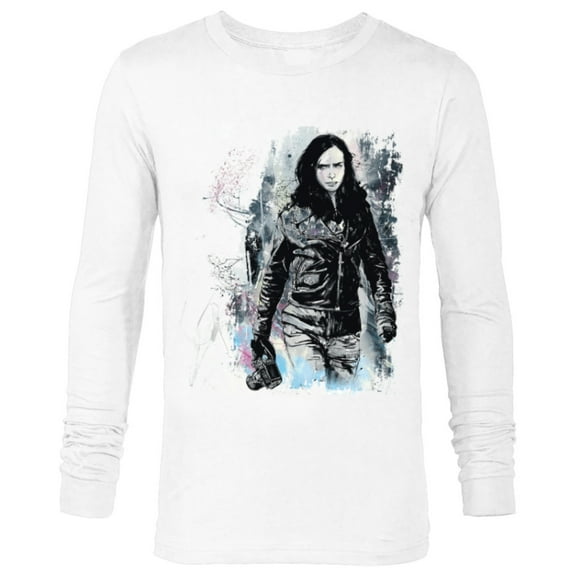 Marvel Jessica Jones Sketch - Long Sleeve T-Shirt for Men - Customized-White