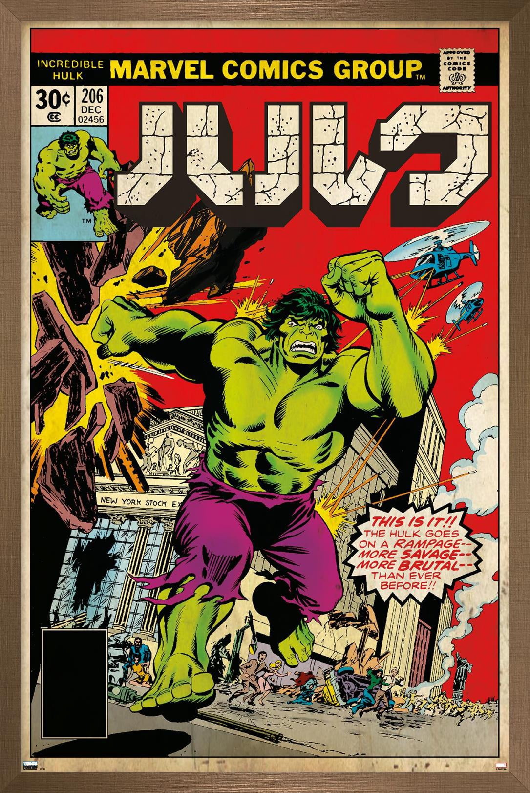 Marvel Katakana - Hulk #206 Wall Poster, 14.725" x 22.375" Framed