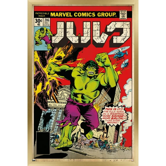 Marvel Katakana - Hulk #206 Wall Poster, 22.375" x 34" Framed