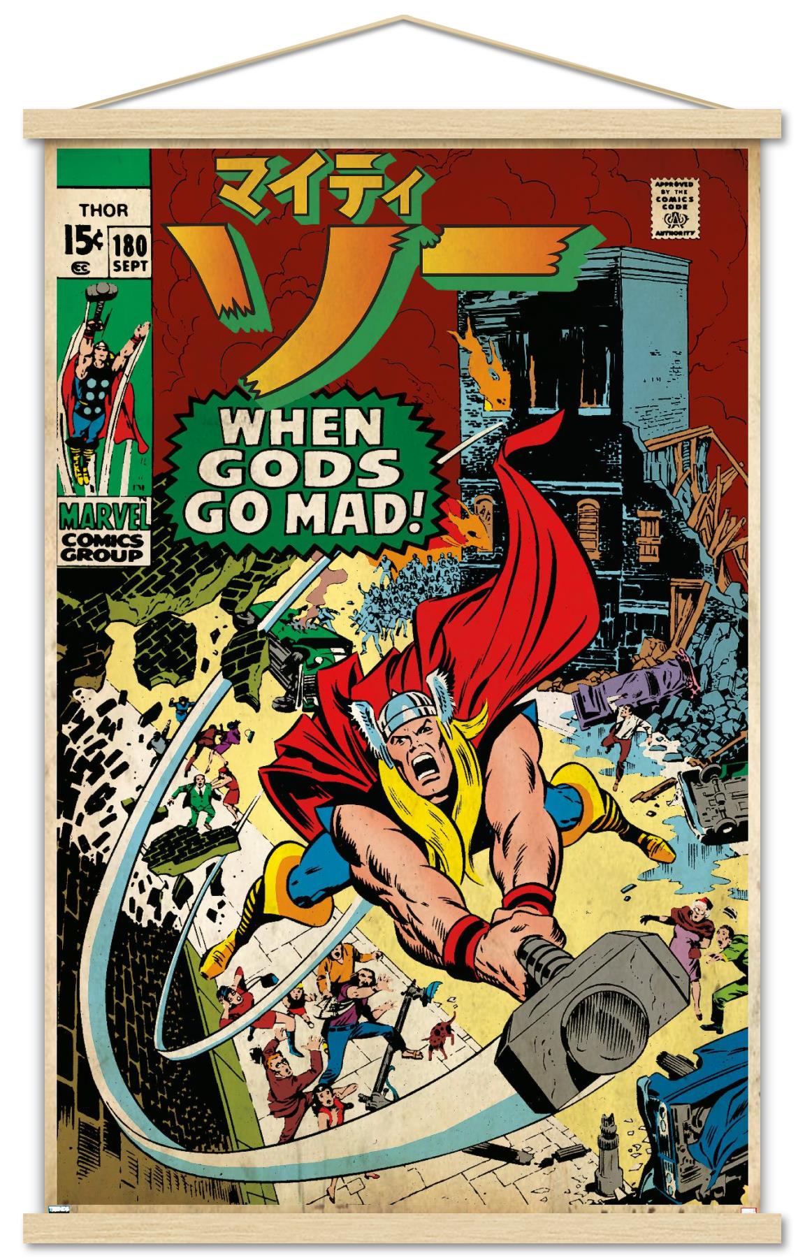 Marvel Katakana - Thor #108 Wall Poster with Magnetic Frame, 22.375" x 34"