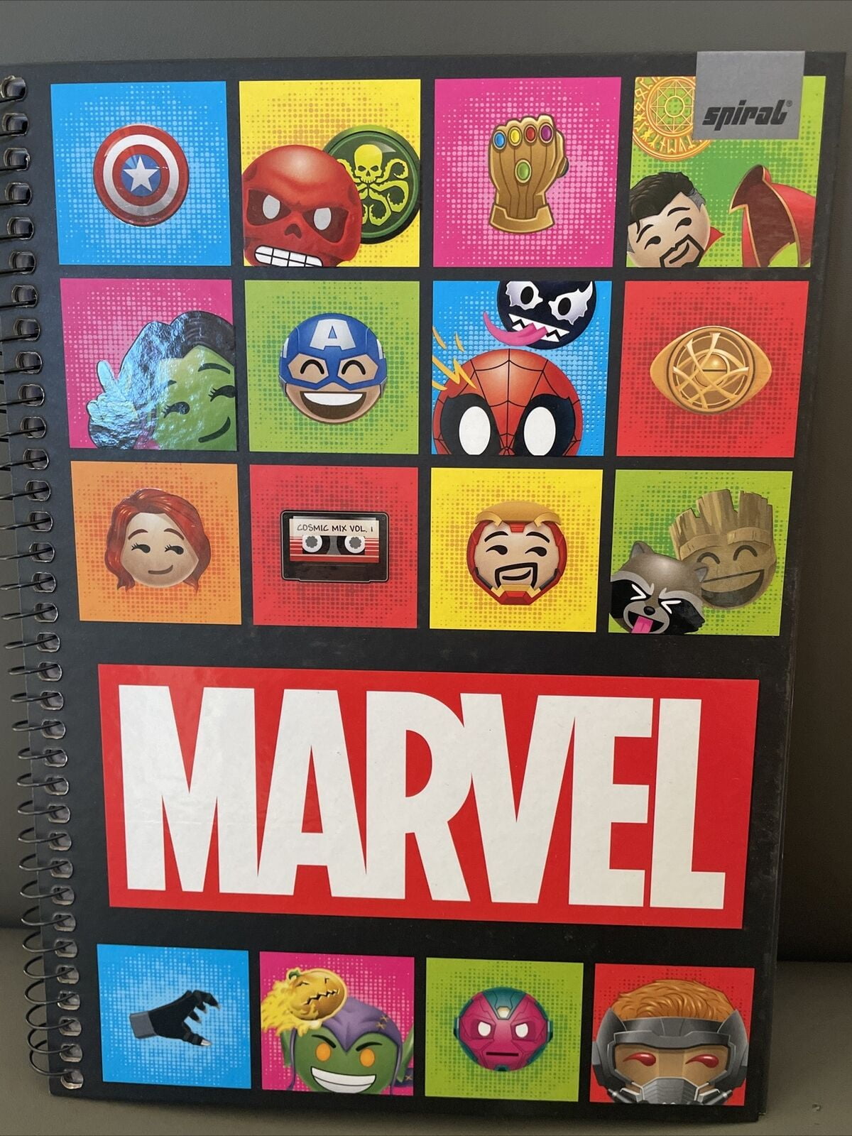 Marvel Notebook Design Label Marvel Kawaii Hardcover Spiral Notebook W/Stickers & Folder 80 Sheets ...