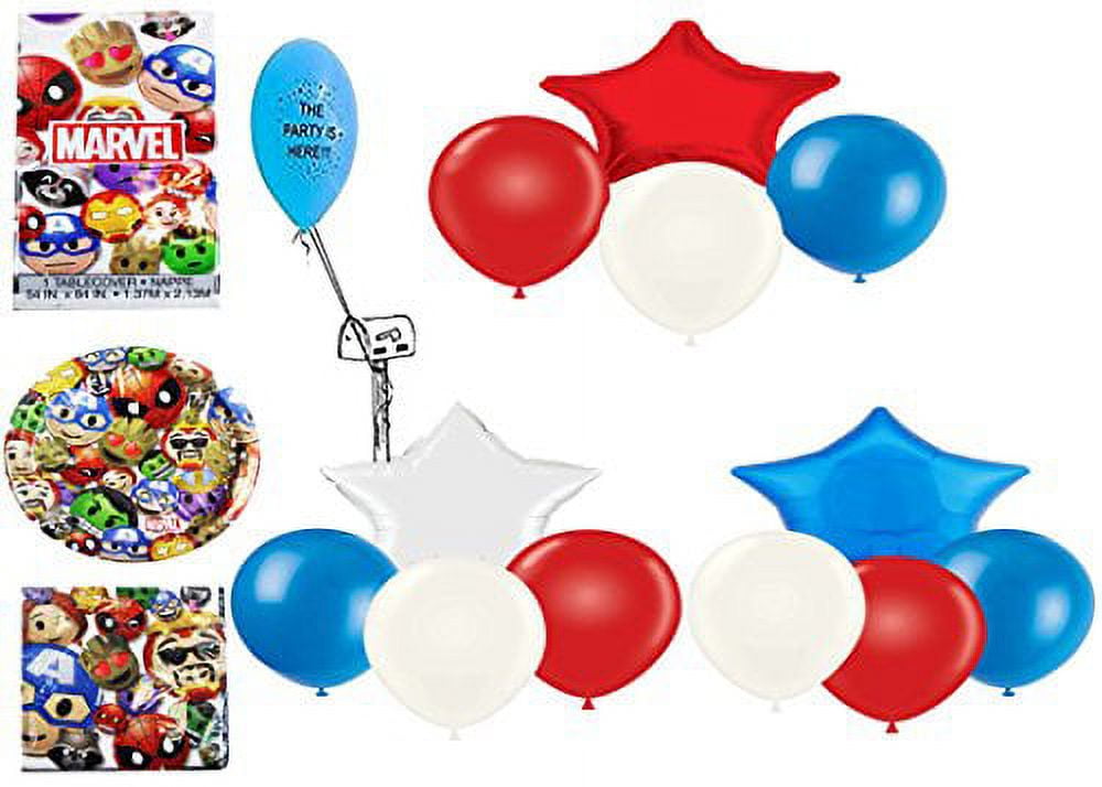 PARTYSUPPLYBYSPURSGRL Marvel Kids 16 Guest Party Pack With Balloons