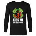 thumbnail image 1 of Marvel Kiss Me I'm Deadpool 4-Leaf Clover St. Patrick's Day - Long Sleeve T-Shirt for Men - Customized-Black, 1 of 5