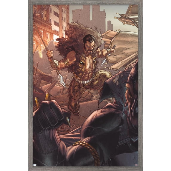 Marvel Kraven The Hunter - Black Panther: The Man Without Fear #519 Wall Poster, 14.725" x 22.375" Framed