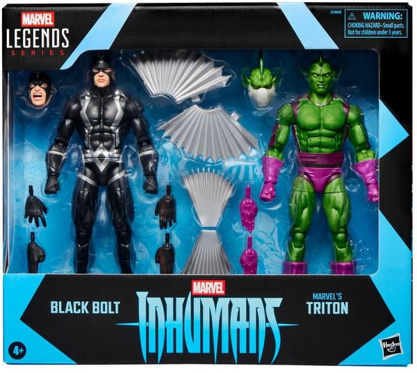 Marvel Legends Series Inhumans Black Bolt & Marvel’s Triton, Two 6" Action Figures