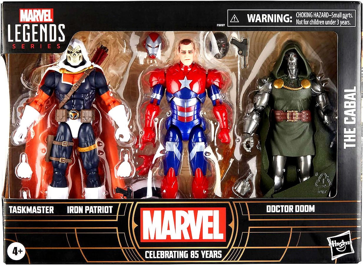 マーベルレジェンド・アイアンパトリオット（カバル3パック版） Marvel Legends Dr. Doom, Iron Patriot & Taskmaster Action Figure 3