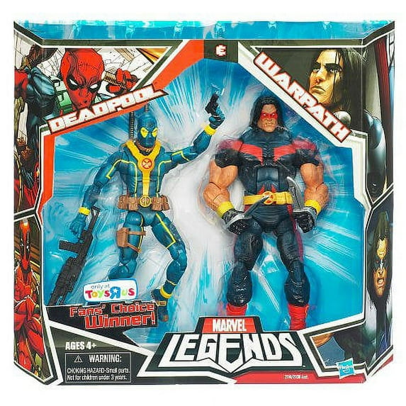 Marvel Legends Fans Choice Exclusive Action Figure 2Pack Deadpool Blue Yellow Outfit Warpath