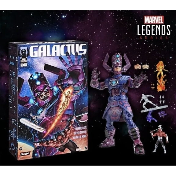 Marvel Legends Galactus with Frankie Raye (Nova), Silver Surfer, Morg, and Head of Doom by HasLab