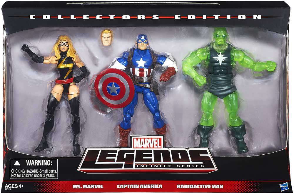 Marvel Legends Series 3-Pack with Iron Man, Captain America, and Spider-Man  Figures